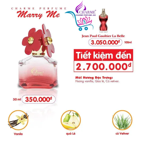 Nước Hoa Charme Marry Me 30ml Nữ Chính Hãng