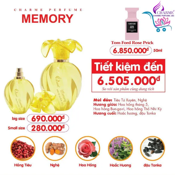 Nước Hoa Charme Memory 100ml Nữ Chính Hãng