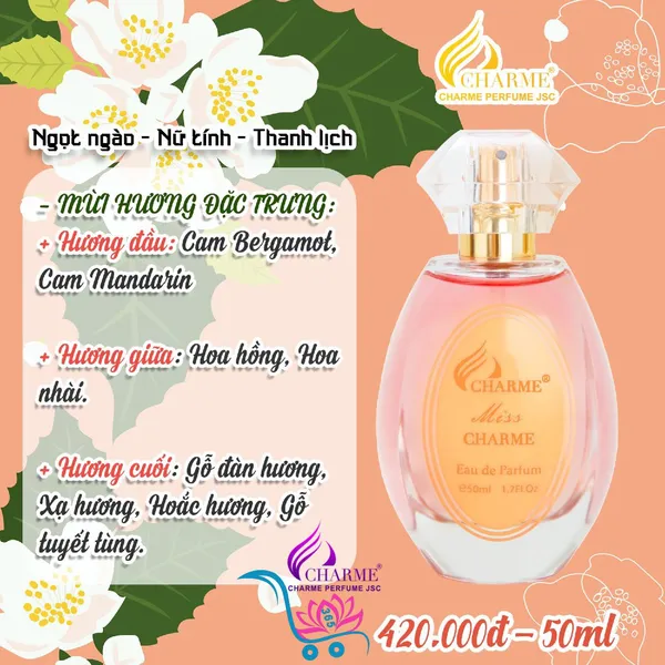 Nước Hoa Charme Miss Charme 50ml Nữ Chính Hãng