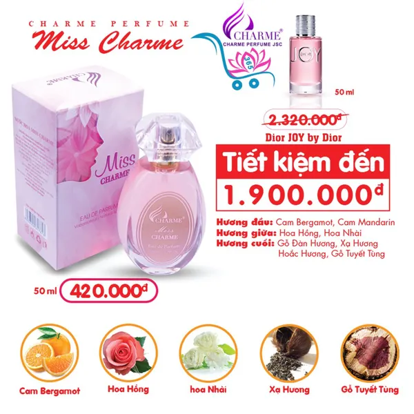 Nước Hoa Charme Miss Charme 50ml Nữ Chính Hãng