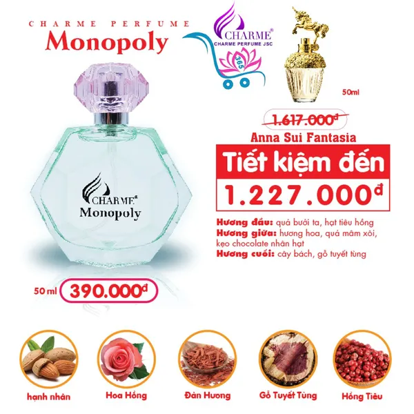 Nước Hoa Charme Monopoly 50ml Nữ Chính Hãng