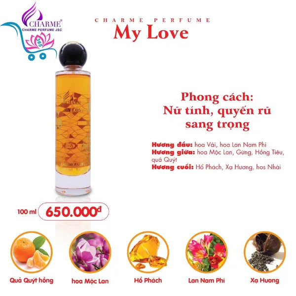 Nước Hoa Charme My Love 100ml Nữ Chính Hãng