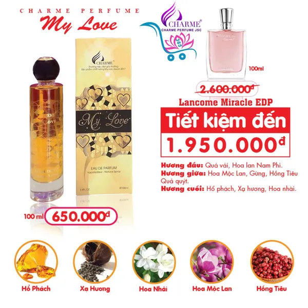 Nước Hoa Charme My Love 100ml Nữ Chính Hãng