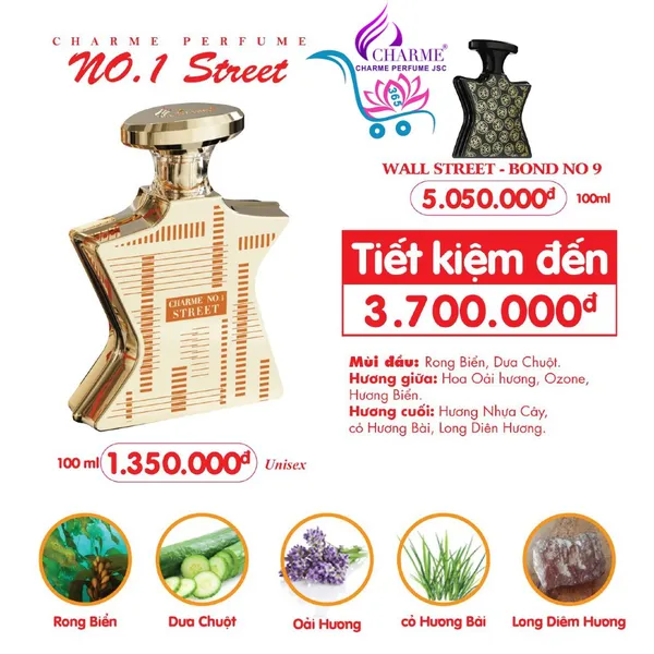 Nước Hoa Charme No.1 Street 100ml Unisex Chính Hãng
