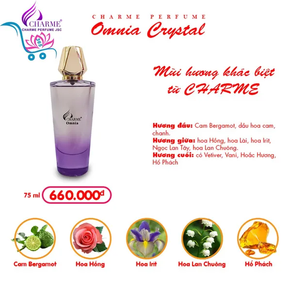 Nước Hoa Charme Omnia Crystal 75ml Nữ Chính Hãng