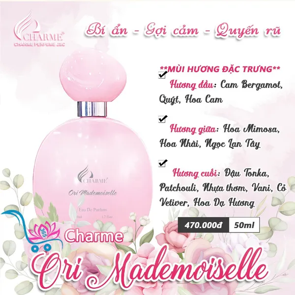 Nước Hoa Charme Ori Mademoiselle 50ml Nữ Chính Hãng