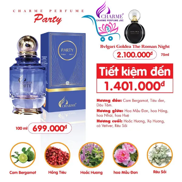 Nước Hoa Charme Party 100ml Nữ Chính Hãng