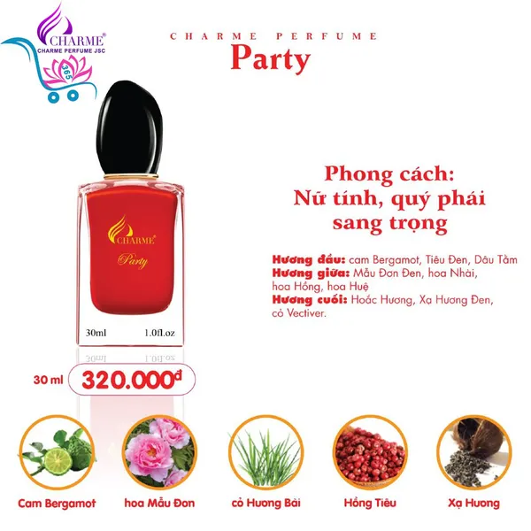 Nước Hoa Charme Party 30ml Nữ Chính Hãng