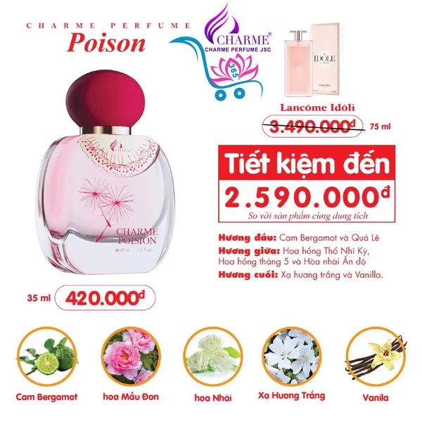 Nước Hoa Charme Poison 35ml Nữ Chính Hãng