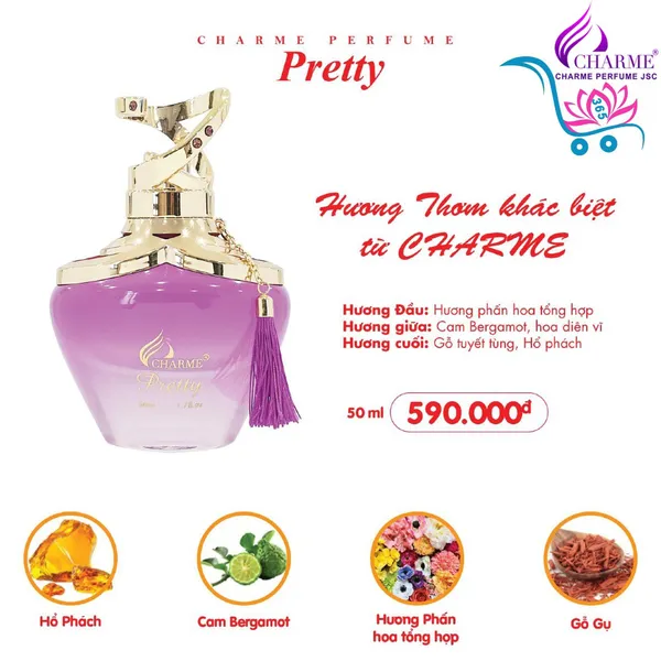 Nước Hoa Charme Pretty 50ml Nữ Chính Hãng