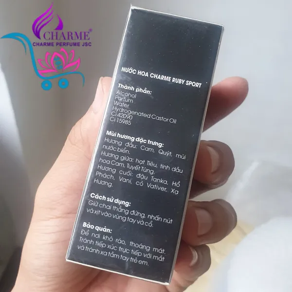 Nước Hoa Charme Ruby Sport 50ml Nam Chính Hãng