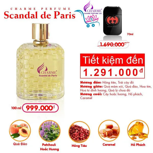 Nước Hoa Charme Scandal De Paris 100ml Nữ Chính Hãng