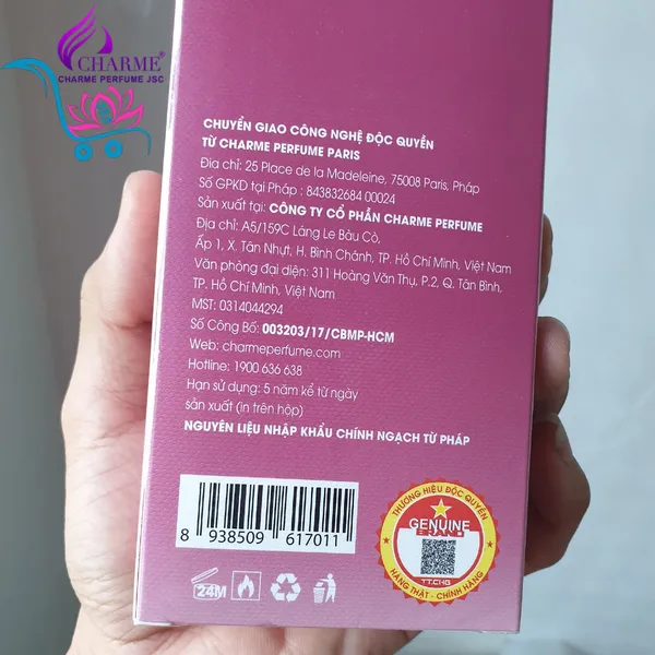 Nước Hoa Charme So Sexy 100ml Nữ Chính Hãng
