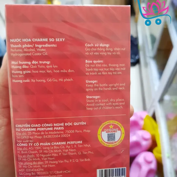 Nước Hoa Charme So Sexy 50ml Nữ Chính Hãng