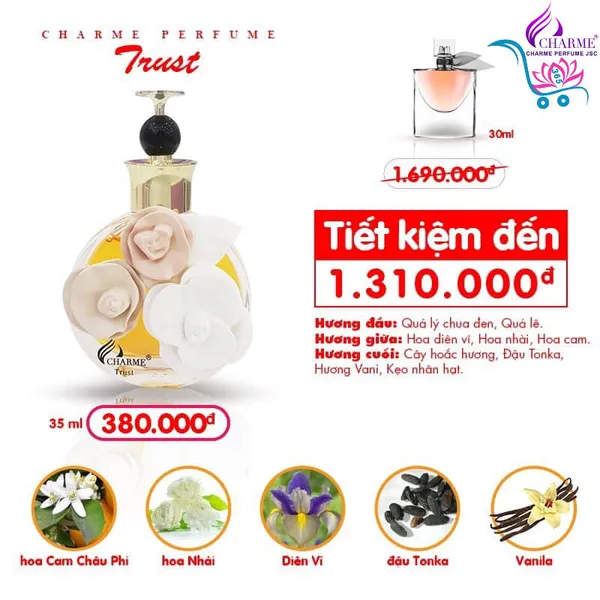 Nước Hoa Charme Trust 35ml Nữ Chính Hãng