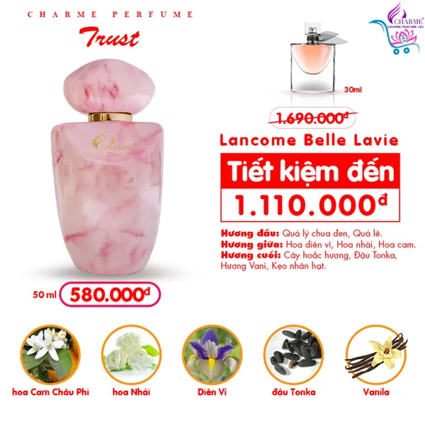 Nước Hoa Charme Trust 50ml Nữ Chính Hãng