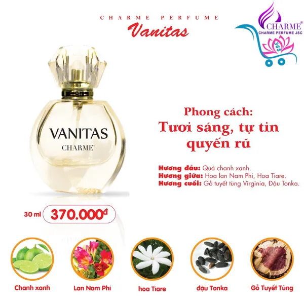 Nước Hoa Charme Vanitas 30ml Nữ Chính Hãng
