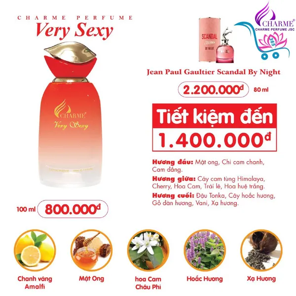 Nước Hoa Charme Very Sexy 100ml Nữ Chính Hãng