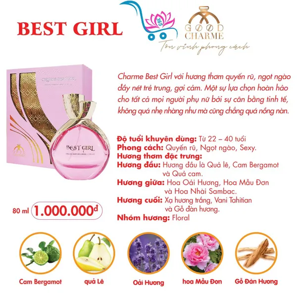 Nước Hoa Good Charme Best Girl 80ml Nữ Chính Hãng