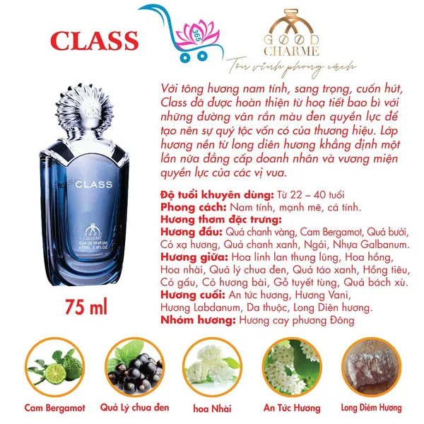 Nước Hoa Good Charme Class 75ml Nam Chính Hãng