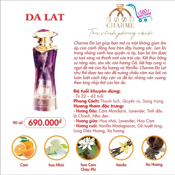 Nước Hoa Good Charme Đà Lạt 90ml Nữ Chính Hãng