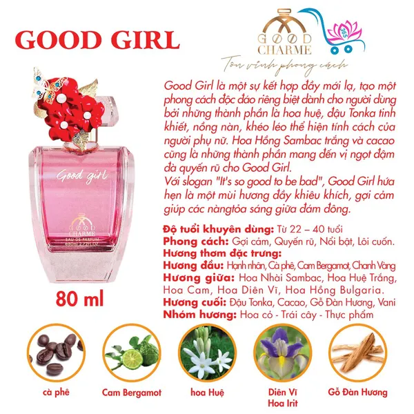 Nước Hoa Good Charme Good Girl 80ml Nữ Chính Hãng