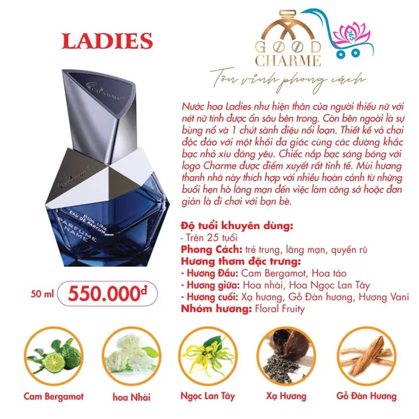 Nước Hoa Good Charme Ladies 50ml Nữ Chính Hãng