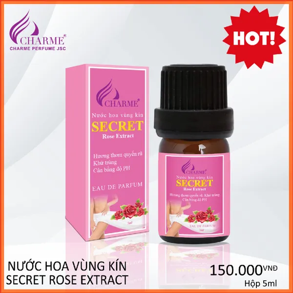Nước Hoa Vùng Kín Charme Secret Rose Extract Hương Hoa Hồng 5ml
