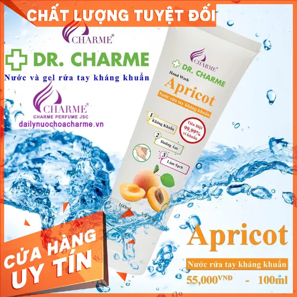 Nước Rửa Tay DR. CHARME Apricot 100ml