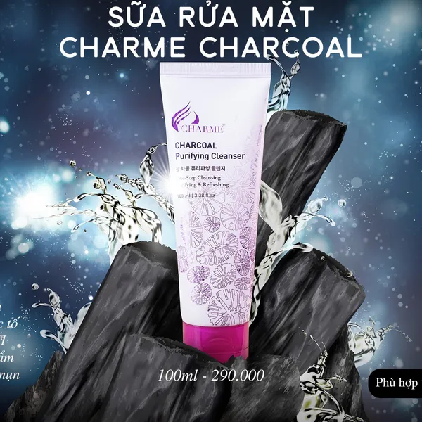 Sữa Rửa Mặt Charme Charcoal Than Hoạt Tính