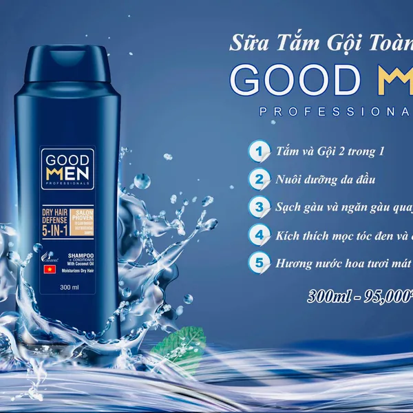 Sữa Tắm Gội Toàn Thân Charme Good Men 600ml