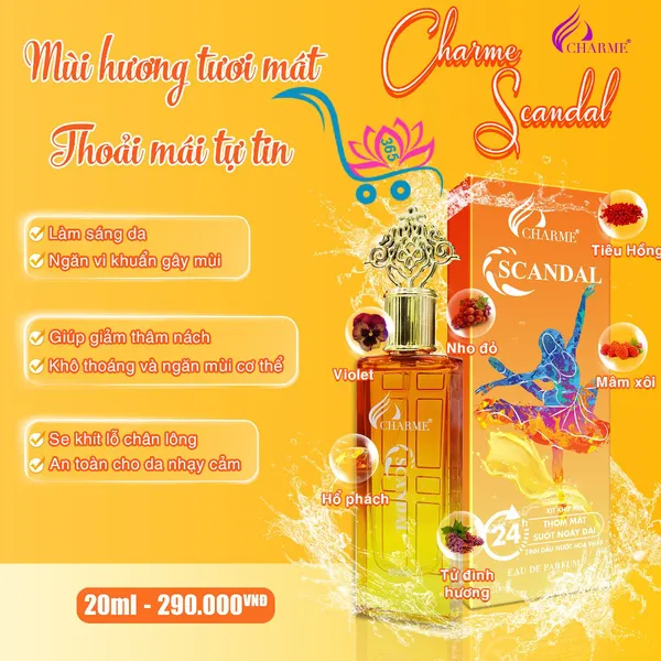 Xịt Khử Mùi Charme Chính Hãng