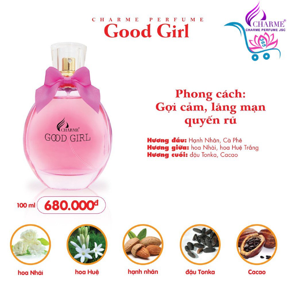 Nước Hoa Charme Good Girl 100ml Nữ Chính Hãng✔️Tặng Quà Hot