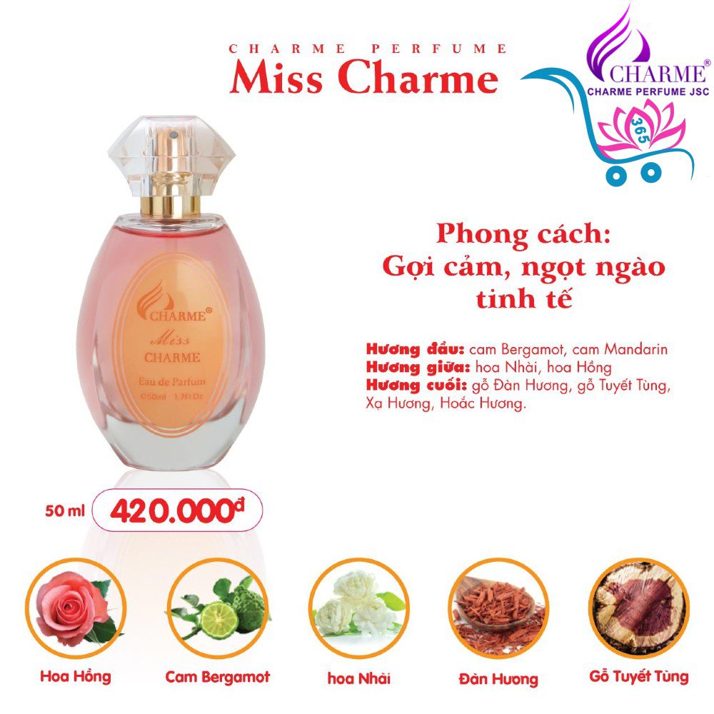 Nước Hoa Charme Miss Charme 50ml Nữ Chính Hãng✔️Tặng Quà Hot
