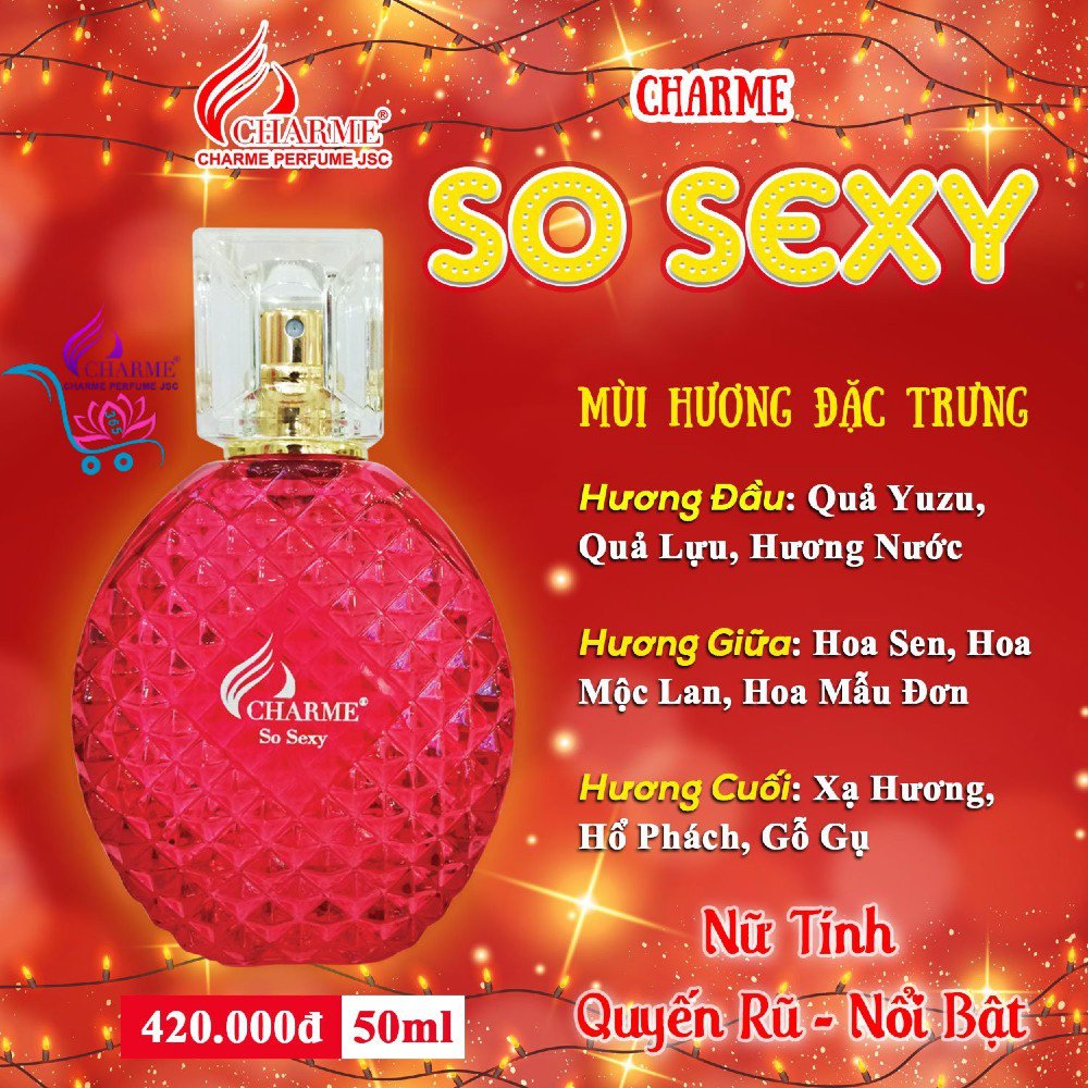 Nước Hoa Charme So Sexy 50ml Nữ Chính Hãng✔️Tặng Quà Hot