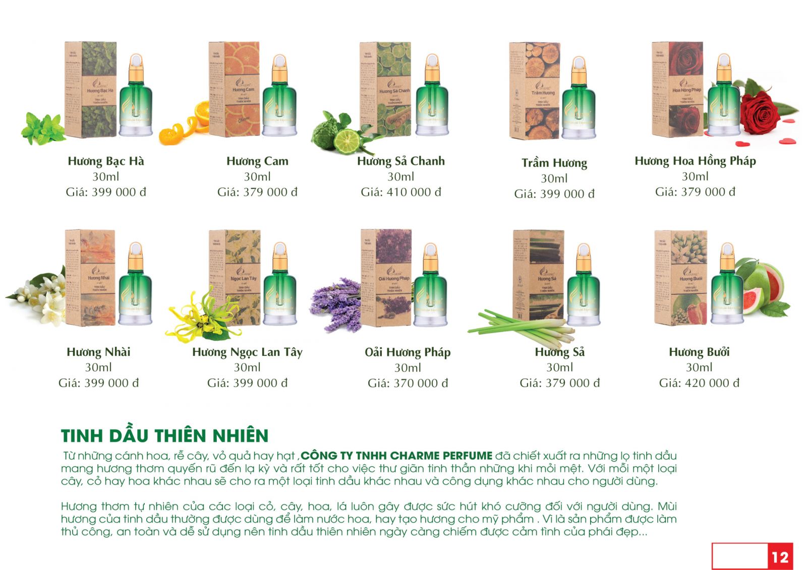 Tinh Dầu Thiên Nhiên Charme 30ml