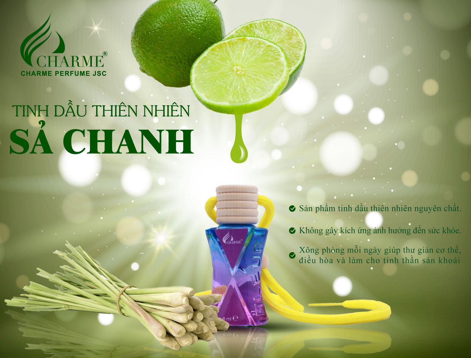 Tinh Dầu Treo Xe Charme 8ml