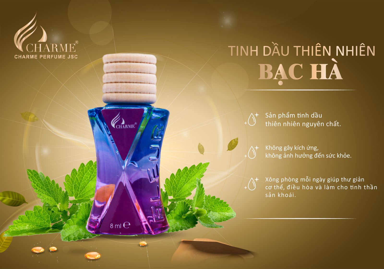 Tinh Dầu Treo Xe Ô Tô Charme 8ml