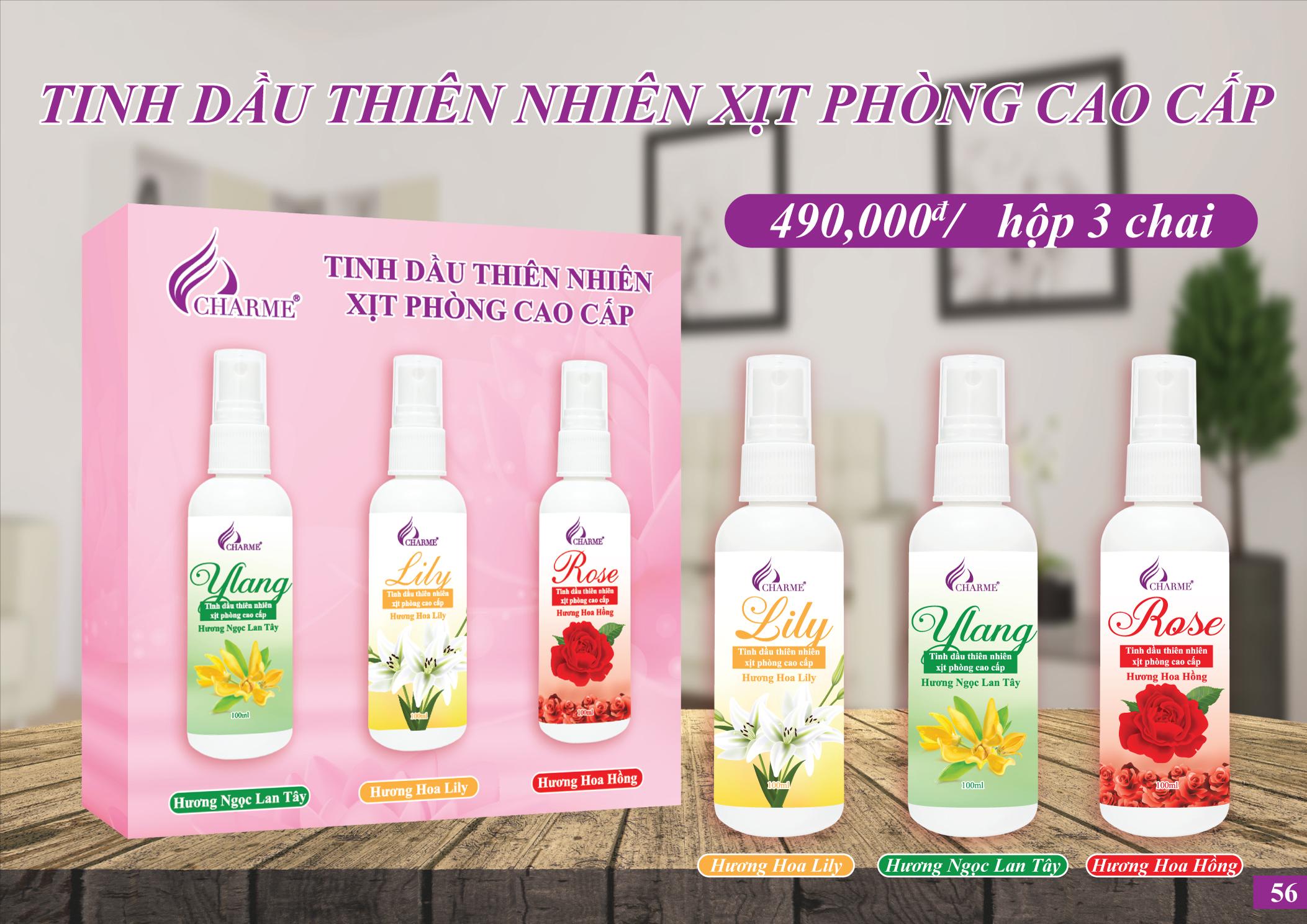 Tinh Dầu Xịt Phòng Charme 100ml