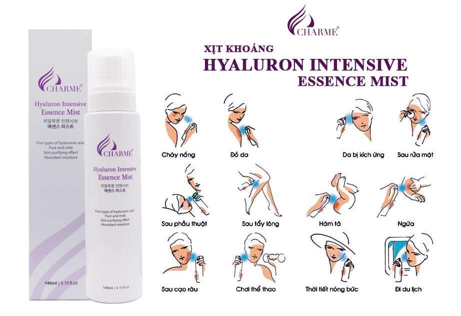 Xịt khoáng Charme Hyaluron Intensive Essence Mist