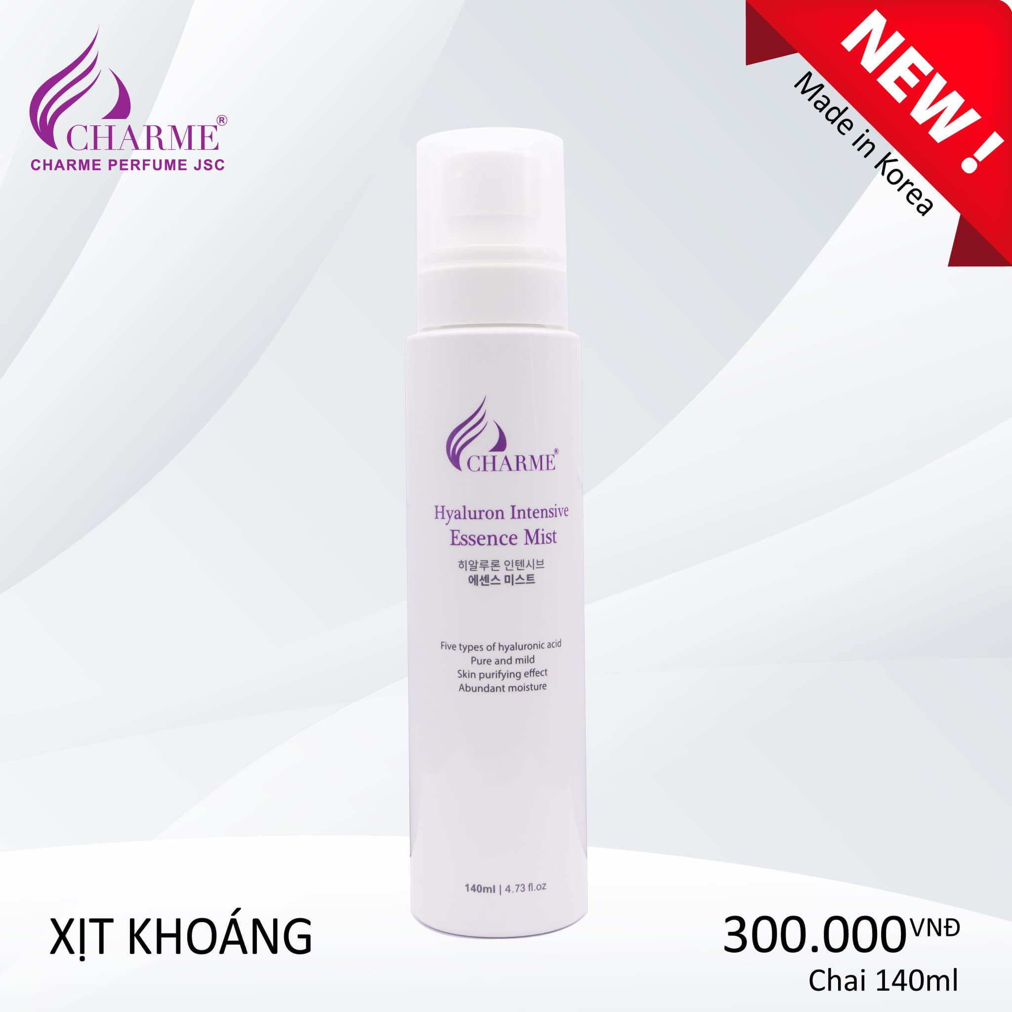 Xịt khoáng Charme Hyaluron Intensive Essence Mist