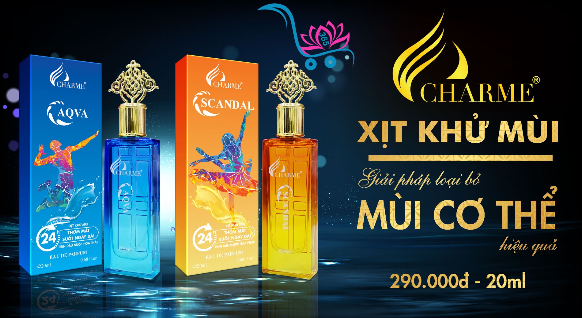 Xịt Khử Mùi Charme Chính Hãng