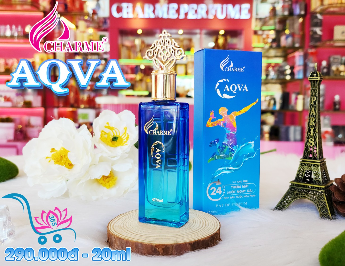 Xịt Khử Mùi Charme Aqva 20ml Nam Chính Hãng