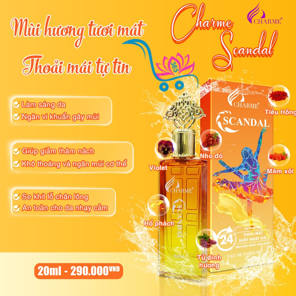 Xịt Khử Mùi Charme Scandal 20ml Nữ Chính Hãng