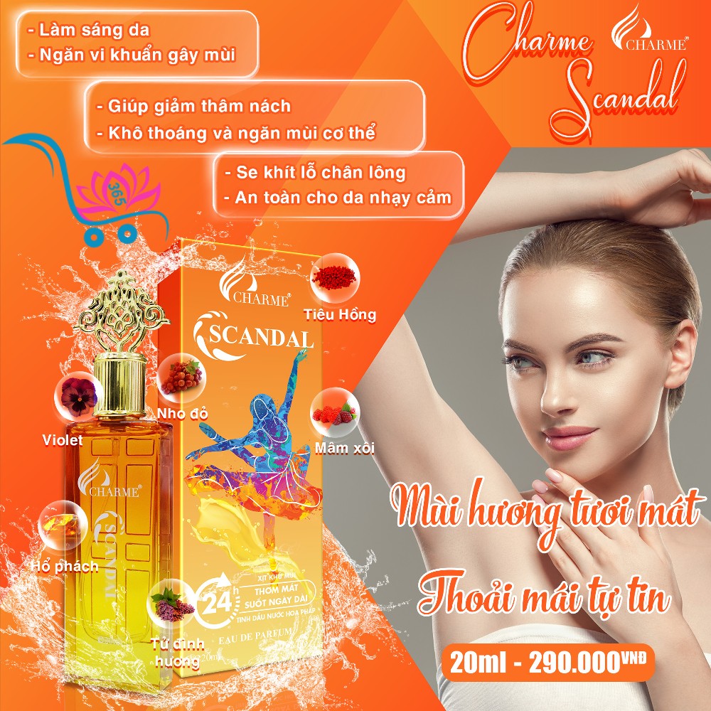 Xịt Khử Mùi Charme Scandal 20ml Nữ Chính Hãng