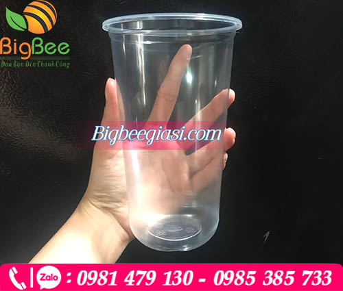 ly nhựa đáy bầu dùng 1 lần