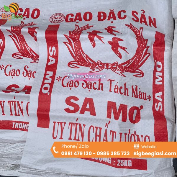 Bao đựng gạo in logo Bao đựng gạo in logo
