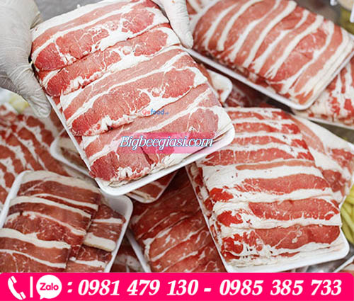 Khay xốp đựng thịt bò