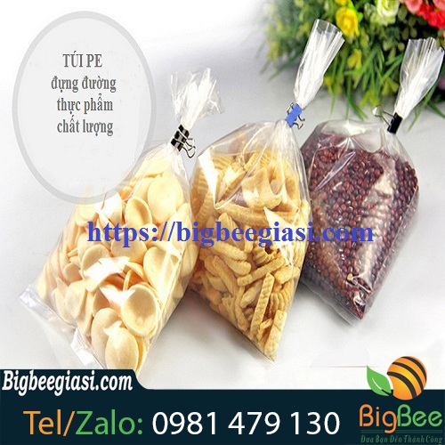 túi pe đựng nước lèo, bánh kẹo