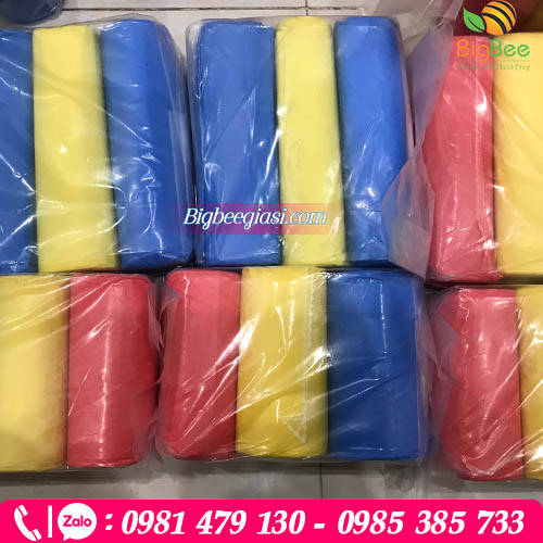 Cuộn túi đựng rác 3 màu